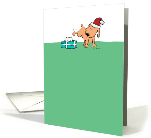 Funny Peeing Dog for Christmas card (1291228)