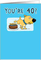 Funny 40th Birthday Card