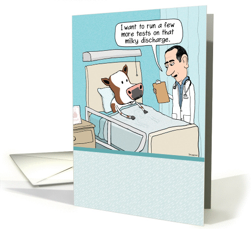 Funny Cow Get Well card (1296298)