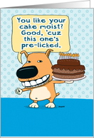Funny Pre-Licked Cake Birthday Card