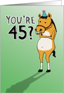 Funny 45th Birthday Card