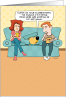 Funny Couch Dog Birthday card