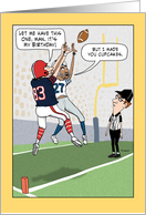 Funny Football Players Birthday card