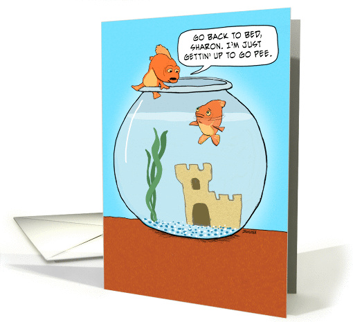 Funny Goldfish Birthday card (1372726)