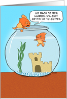 Funny Goldfish Birthday card