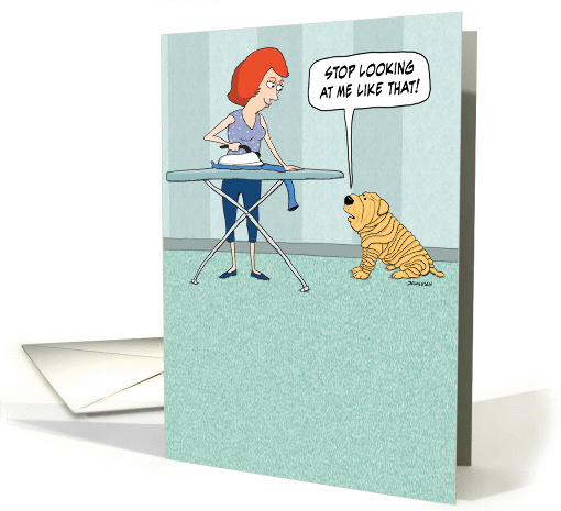 Funny Wrinkly Dog Birthday card (1372728)