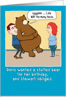 Funny Stuffed Bear Birthday card