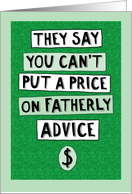 Funny Fatherly Advice Father’s Day For Dad from Kids card
