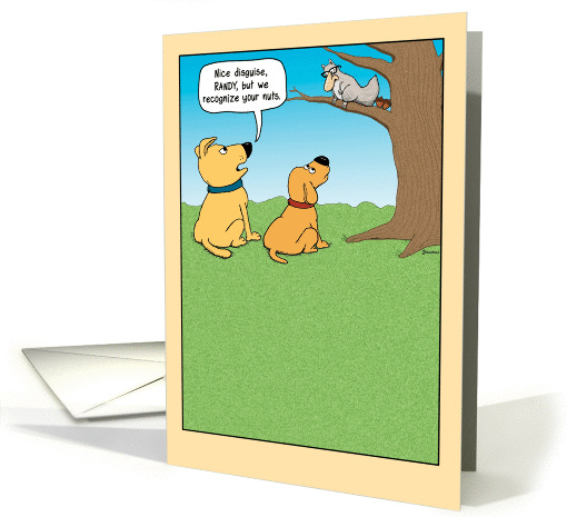 Funny Dogs and Squirrel Nuts Birthday card (1374148)