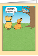 Funny Dogs and Squirrel Nuts Birthday card