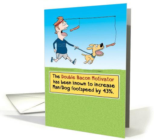 Funny Bacon Motivation Birthday card (1374158)