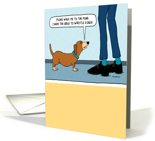 Funny Wiener Dog Birthday card (1374266)