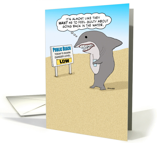 Funny Guilty Shark Birthday card (1374294)