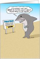 Funny Guilty Shark Birthday card