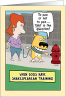 Funny Dramatic Dog Birthday card