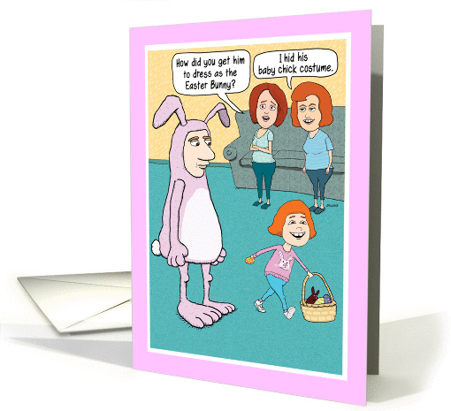 Funny Easter Bunny Costume card (1374500)