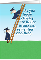 Funny Ladder of Success Graduation card