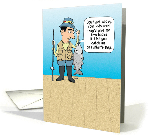 Funny Honest Fish Father's Day For Dad card (1374580)