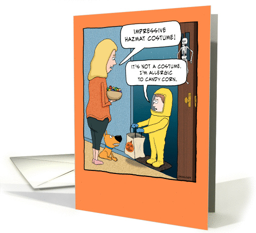 Funny Hazmat Suit Halloween card (1374626)