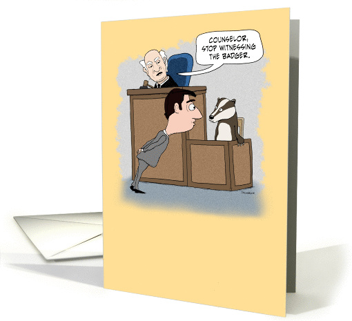 Funny Witnessing the Badger Birthday card (1385826)