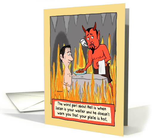 Funny Dining in Hell Birthday card (1385830)