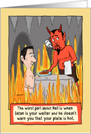 Funny Dining in Hell Birthday card