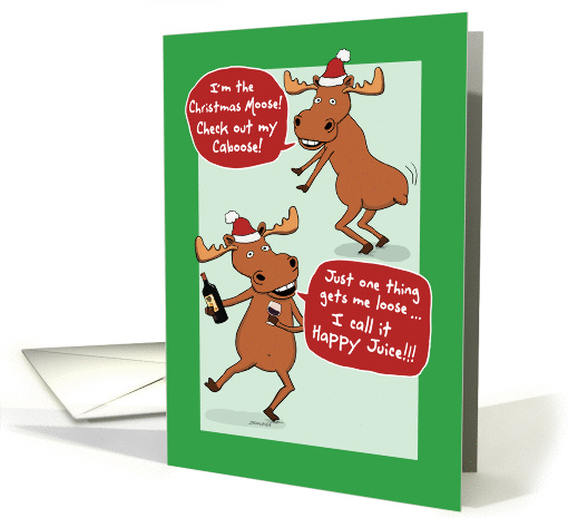 Funny Dancing Moose Christmas card (1386514)