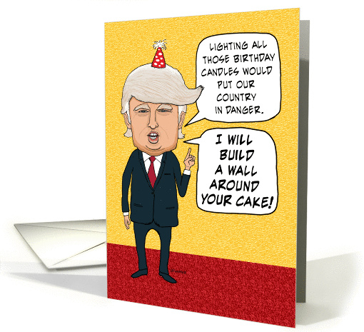 Funny Cake Wall Birthday card (1400178)