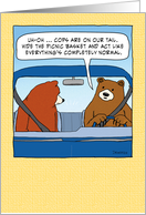 Funny Bear Getaway Birthday card