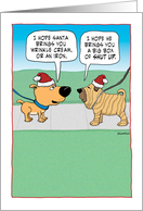 Funny Wrinkly Dog Christmas card
