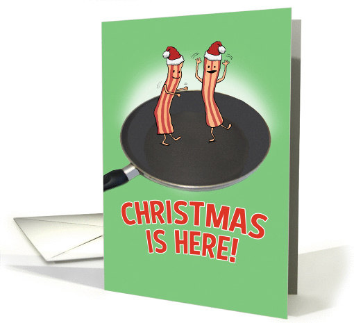 Funny Dancing Bacon Christmas card (1453732)