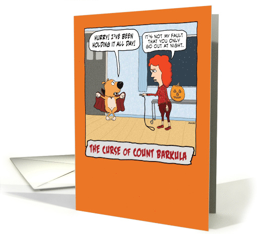 Funny Count Barkula Dog Halloween card (1491440)
