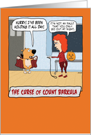 Funny Count Barkula Dog Halloween card
