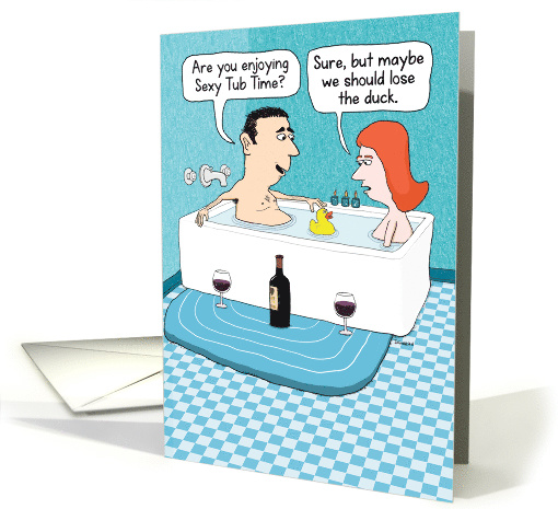 Happy Anniversary to Spouse with Sexy Tub Time card (1557618)