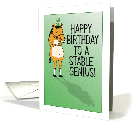Stable Genius Horse Funny Birthday card (1584326)