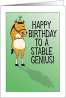 Stable Genius Horse Funny Birthday card