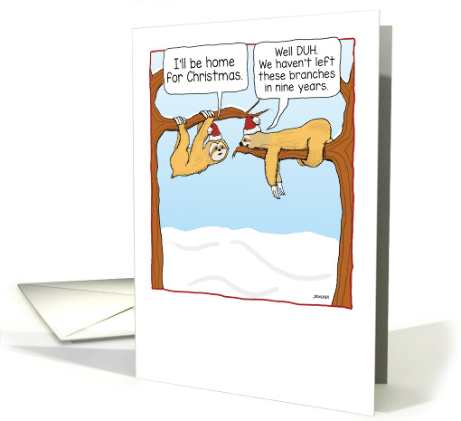 Funny Sloths Christmas card (1590204)