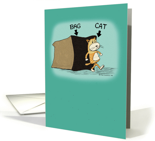 Love - Cat's out of the bag card (200792)