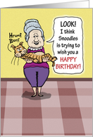 Happy Birthday - Hairball card