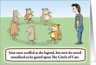 Birthday card  Circle of Cats card