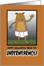 Halloween card  Underwearwolf card