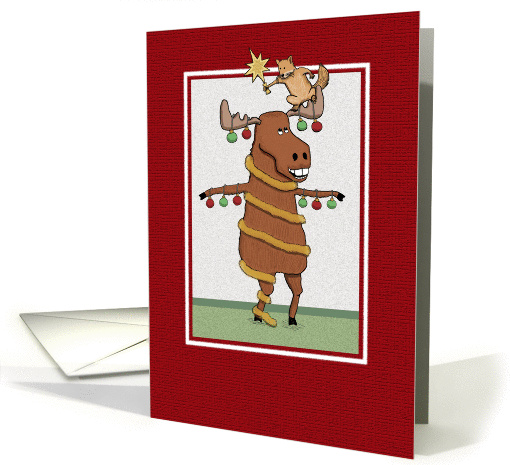 Christmas card: Moose tree card (286214)