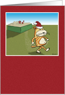 Christmas card: Sandy Claws card