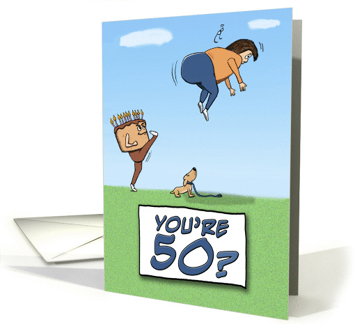 50th Birthday Kicks Your Butt card (289356)