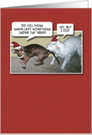 Christmas card: Excited dogs card