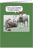 Sheepish Christmas card