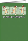 Christmas: Dancing Cat card