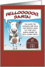 Hopeful Cow Christmas card