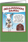 Hopeful Cow Christmas card