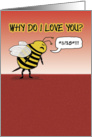 Valentine’s Day card: Just Bee Cuss card